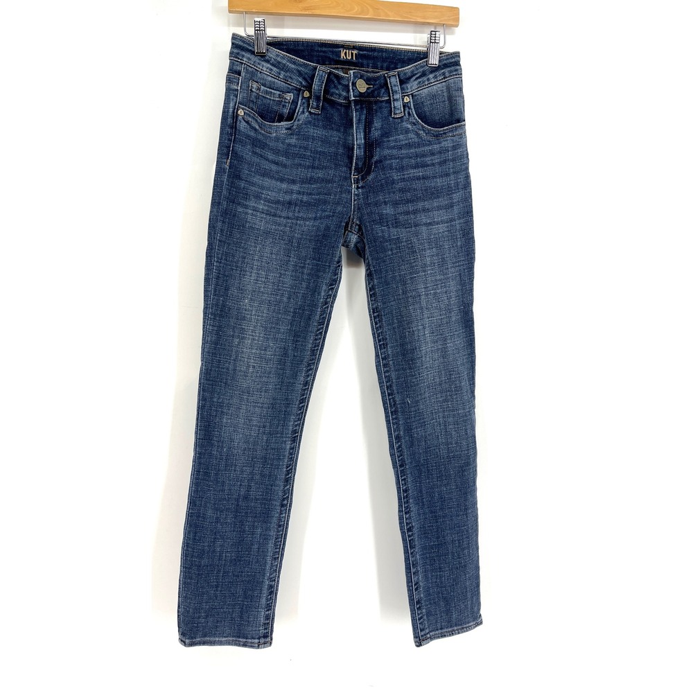 KUT from the Kloth Straight Leg Jeans Medium Wash Mid Rise Women's Size‎ 2